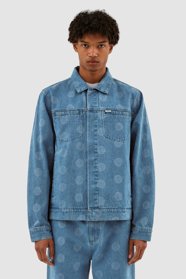 Jackson Dots Fade Jacket - Bleach Denim