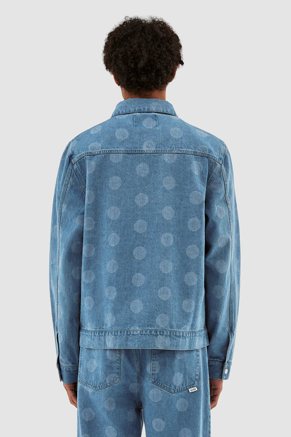 Jackson Dots Fade Jacket - Bleach Denim