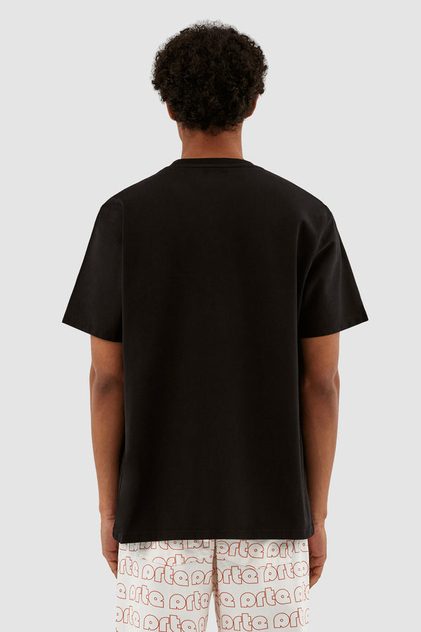 Taut Embroi Heart Logo T-shirt - Black