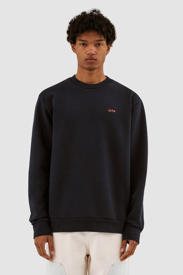 Conrad Back Print Crewneck - Navy