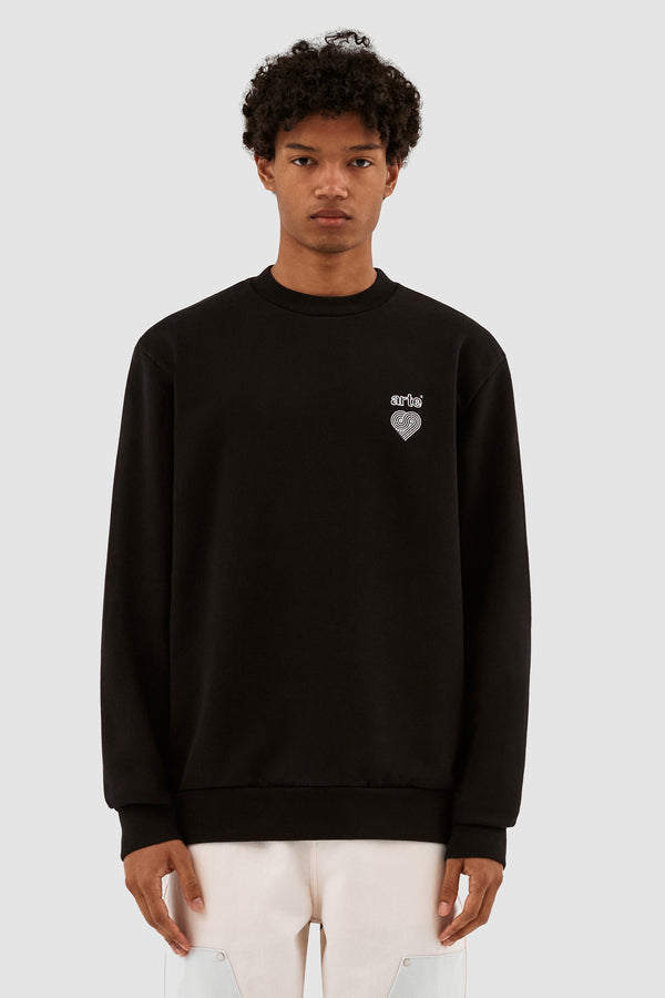 Conrad Heart Logo Crewneck - Black