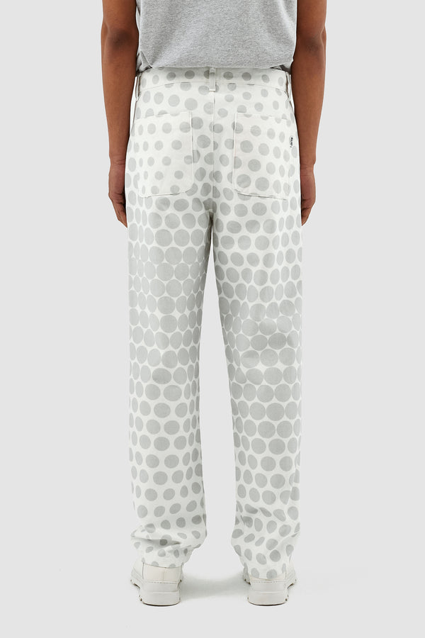 Paul Dots Pants - Cream/Light Grey