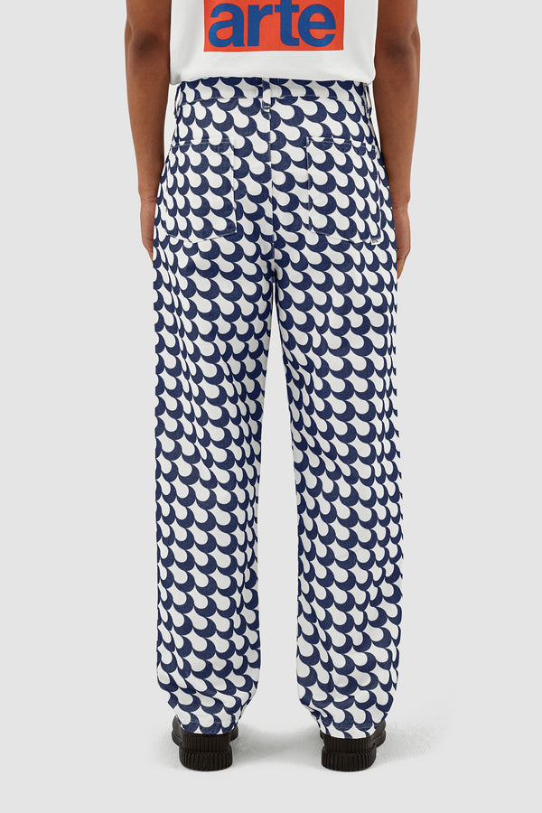 Paul Bau Print - Navy/White
