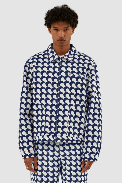 Jackson Jacket Bau Print - Navy/White