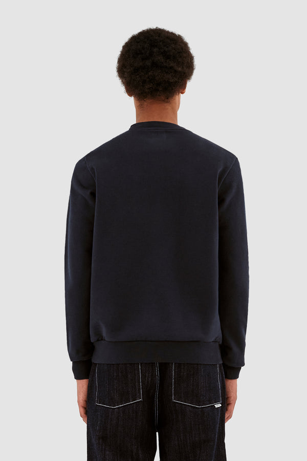 Conrad Chenille Logo Crewneck - Navy