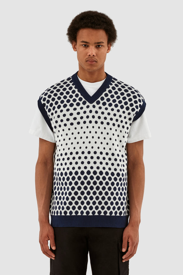 Karl Dots Knit - Navy/Cream