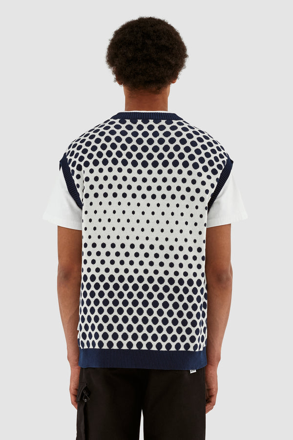 Karl Dots Knit - Navy/Cream