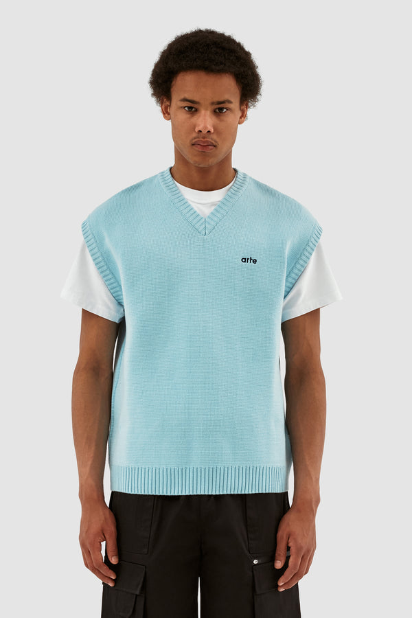 Karl Logo Knit - Light Blue