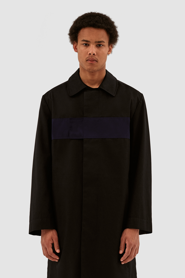 Joe Strap Coat - Black/Navy