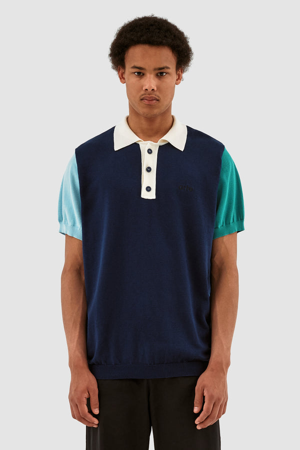 Koren Contrast Polo - Navy