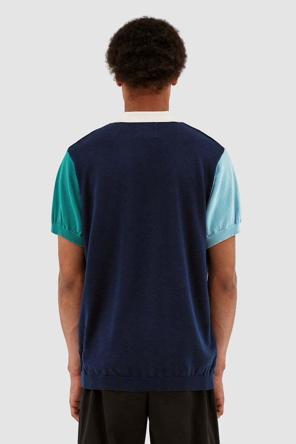 Koren Contrast Polo - Navy