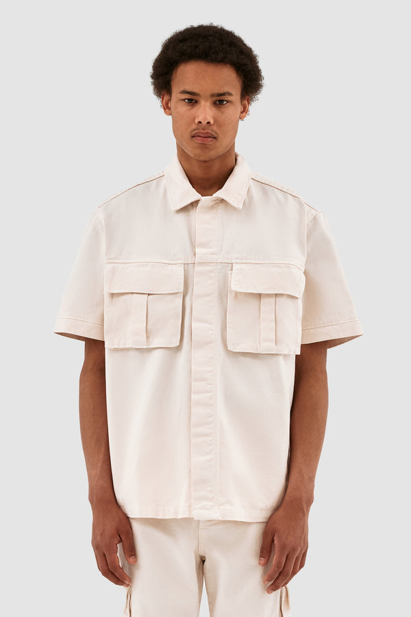 Peter Detail Pocket Shirt - Cream