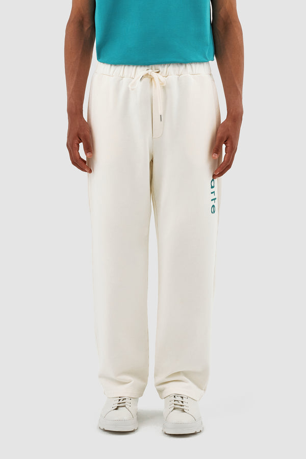 Tristian Side Logo Pants - Cream