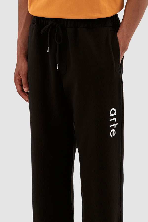 Tristian Side Logo Pants - Black