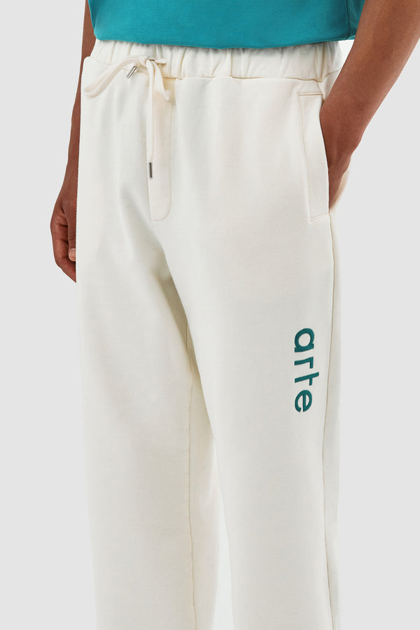 Tristian Side Logo Pants - Cream