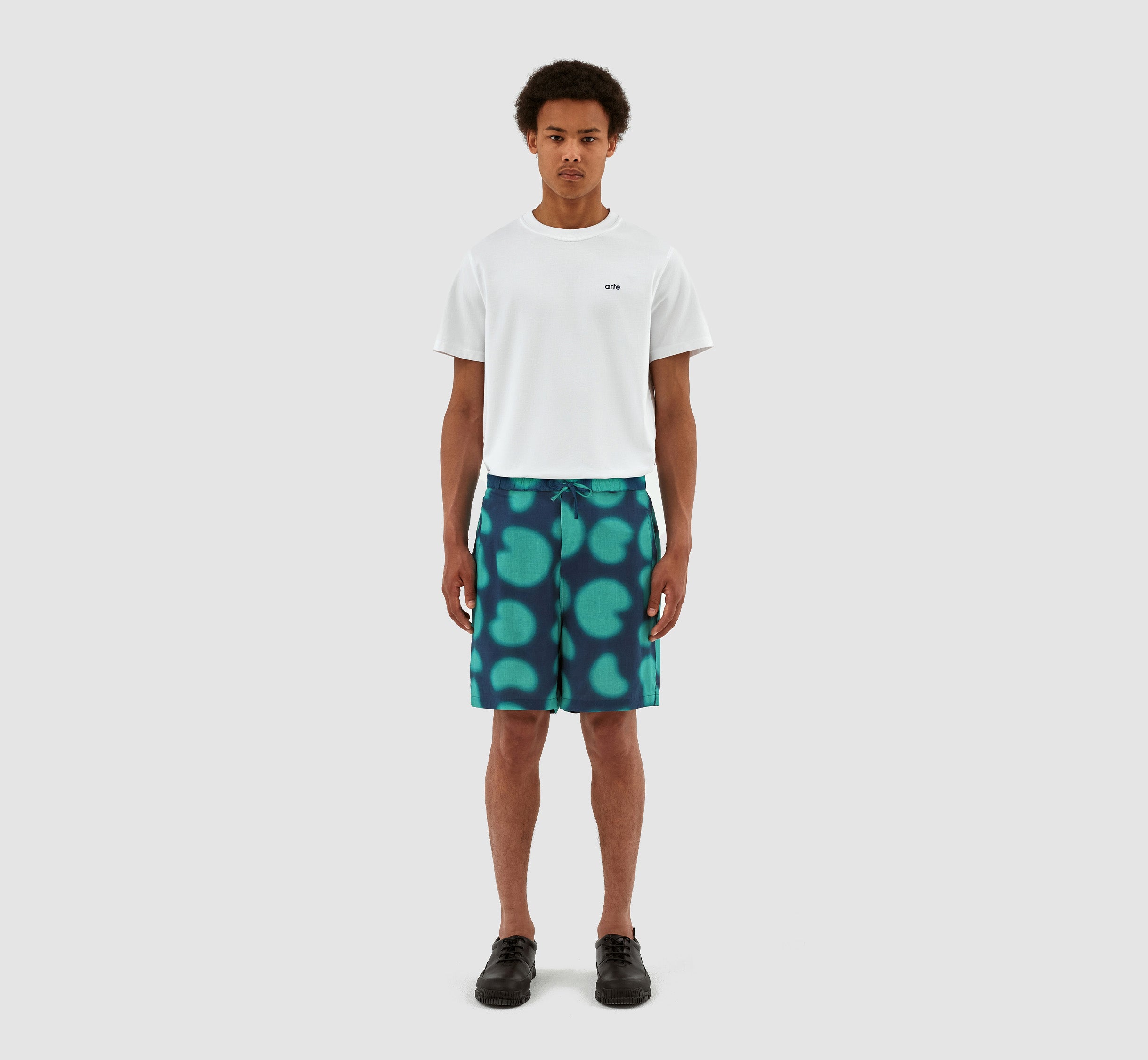 Stolp Print Short - Navy/Green