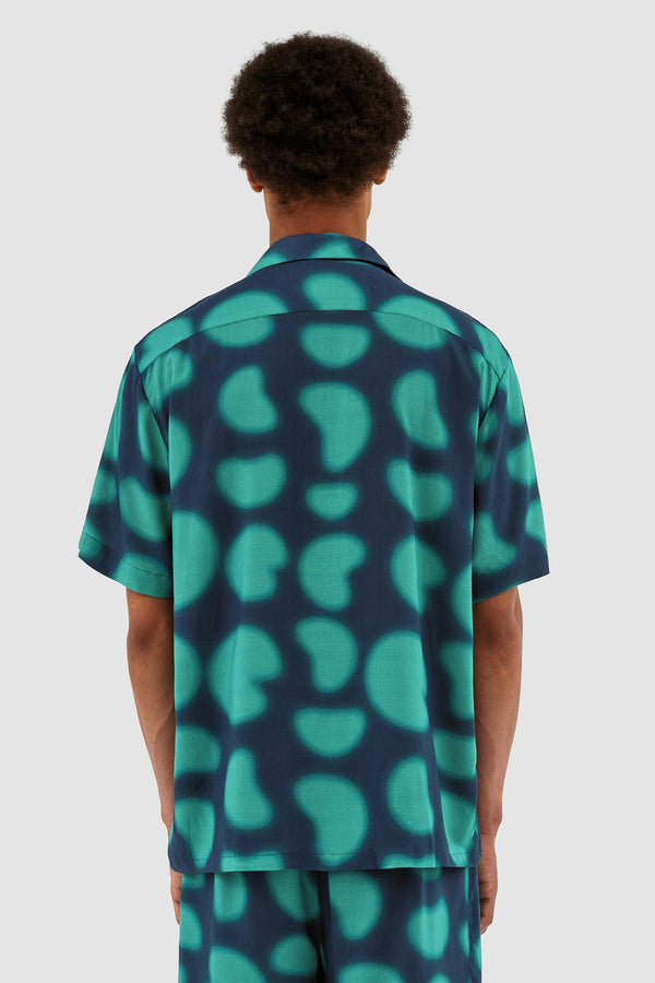 Scottie Print Shirt - Navy/Green