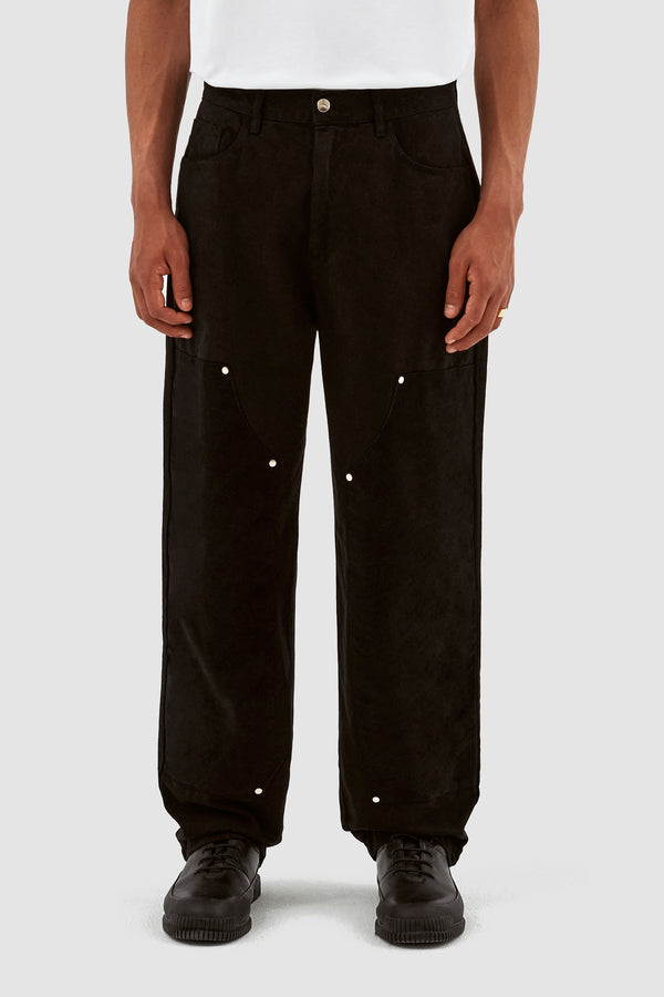 Porter Cotton Velvet Pants - Black