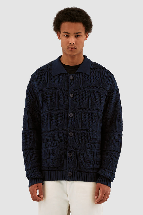 Kyle Croche Cardigan - Navy