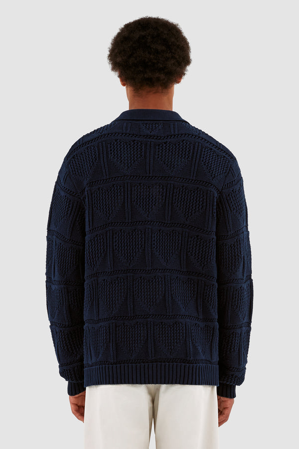 Kyle Croche Cardigan - Navy