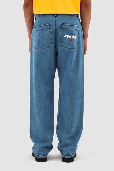 Paul Heart Logo Pants - Beach Blue