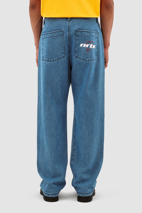 Paul Heart Logo Pants - Beach Blue