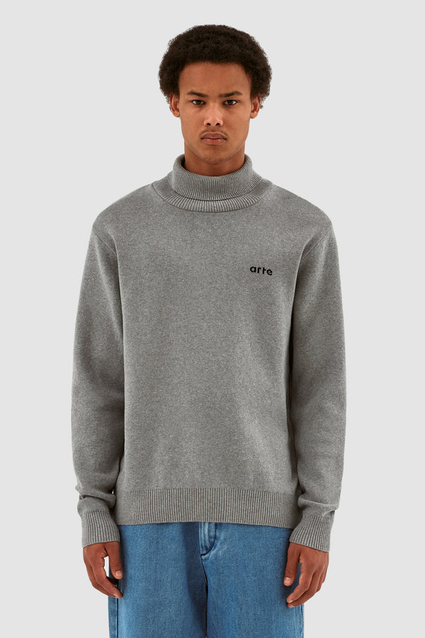 Kole Knit Turtleneck Sweater - Grey