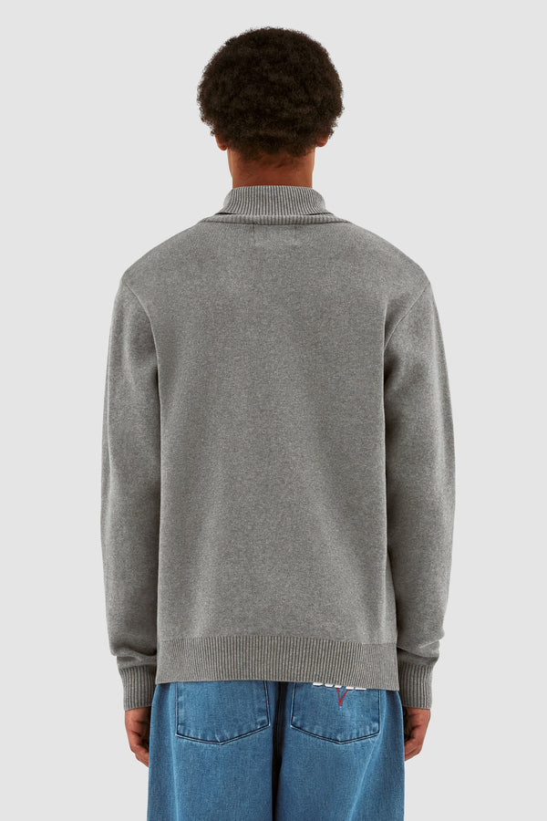 Kole Knit Turtleneck Sweater - Grey