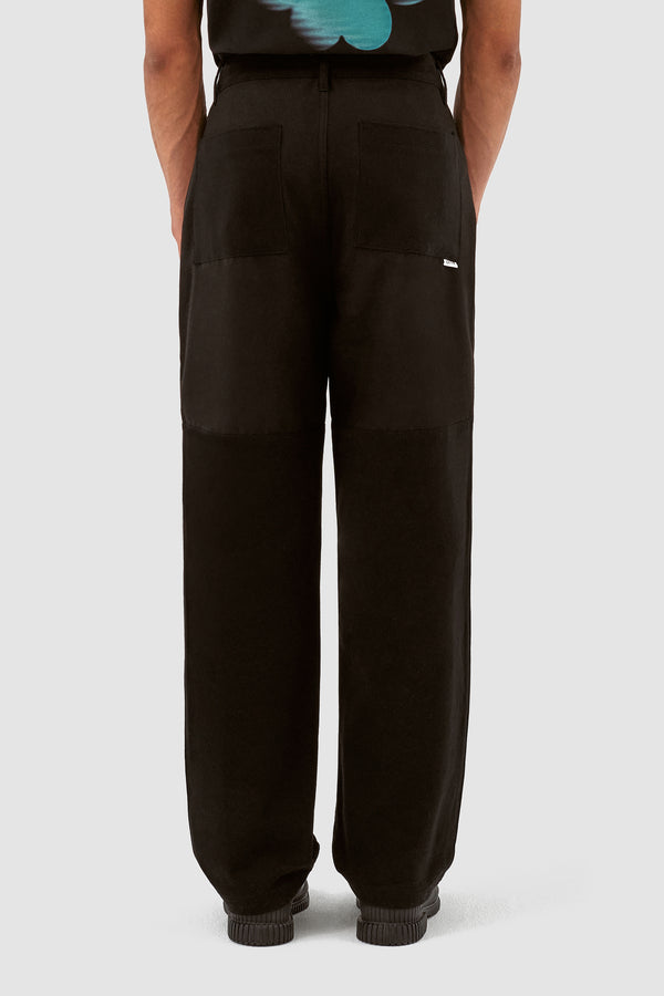 Porter Wool Cotton Pants - Black