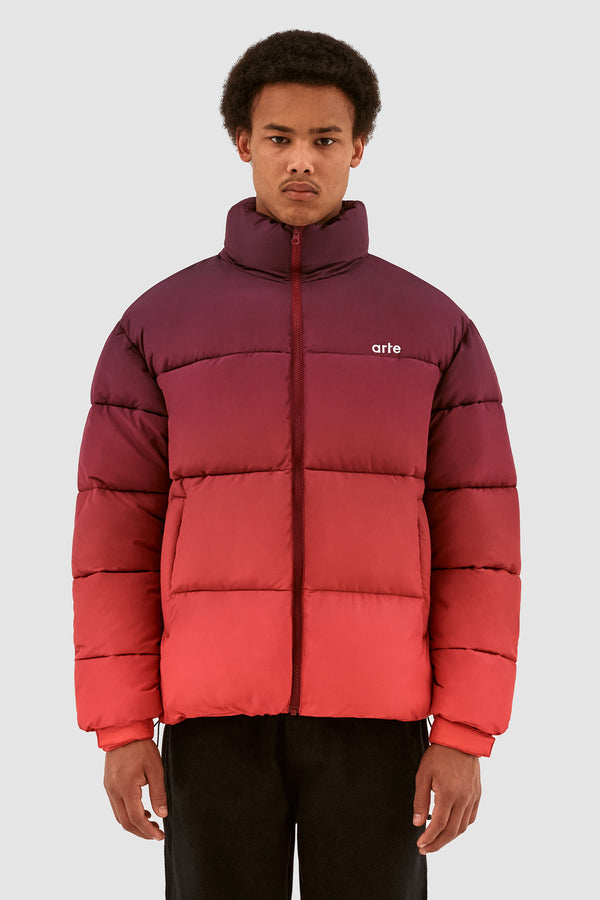 Joey Degrade Puffer Jacket - Red