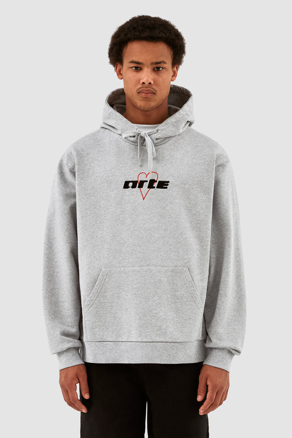 Harris Big Heart Logo Hoodie - Grey