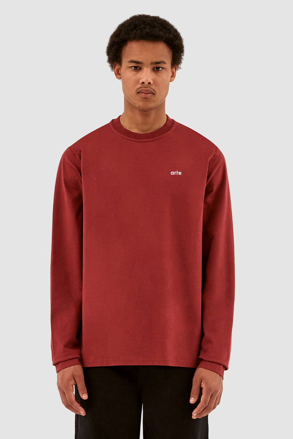 Lee Back Tag Longsleeve - Bordeaux