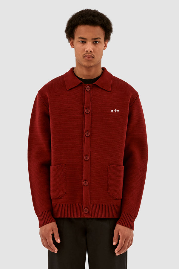 Kyle Pocket Knit - Bordeaux