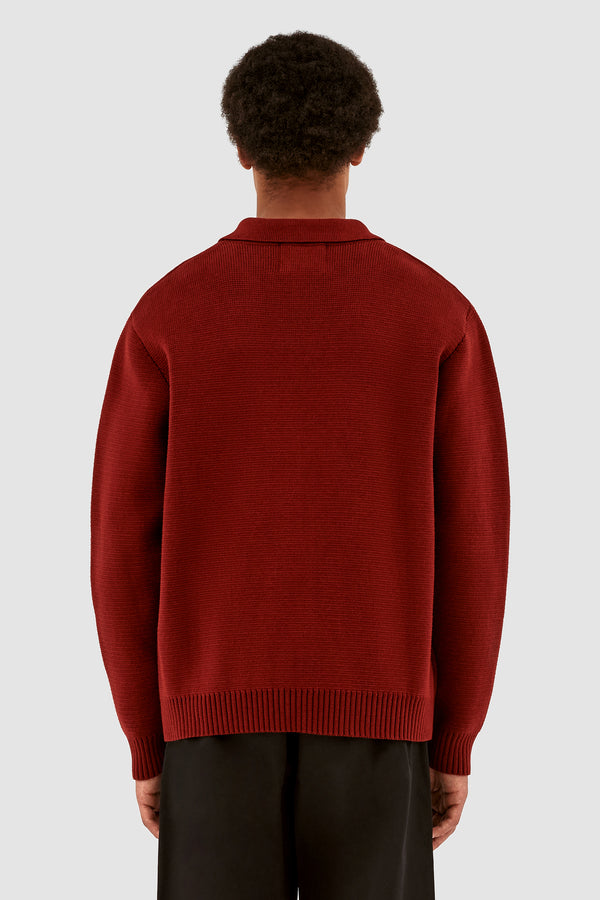 Kyle Pocket Knit - Bordeaux