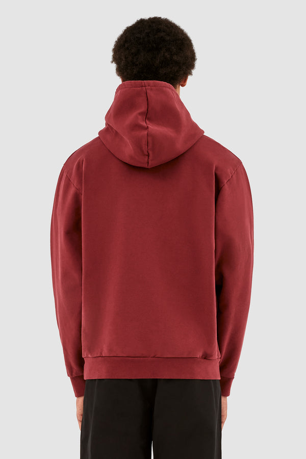 Harris Fade Front Hoodie - Bordeaux