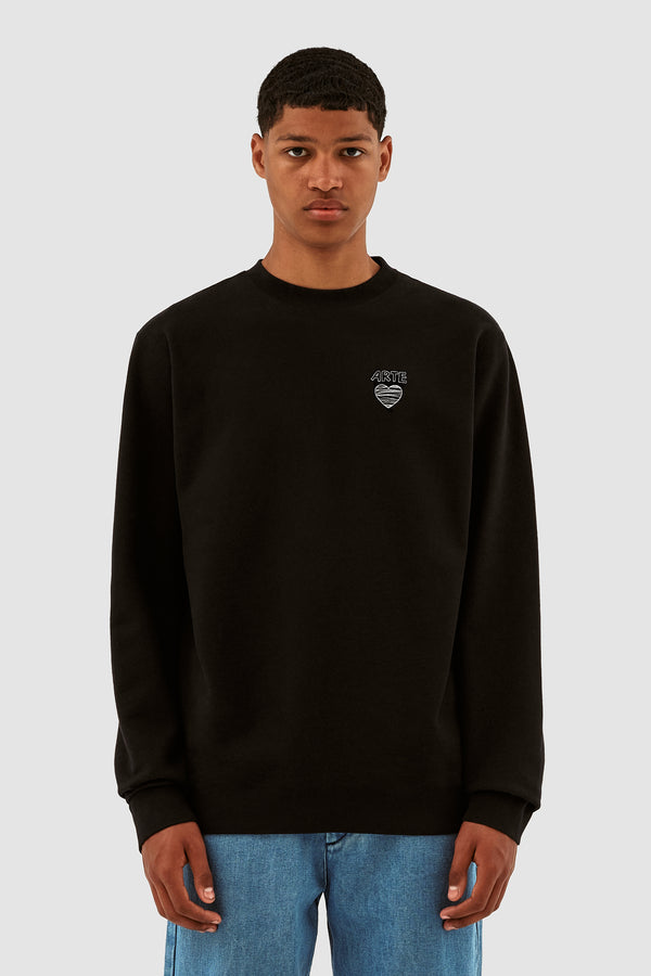 Clarck Scribble Crewneck - Black