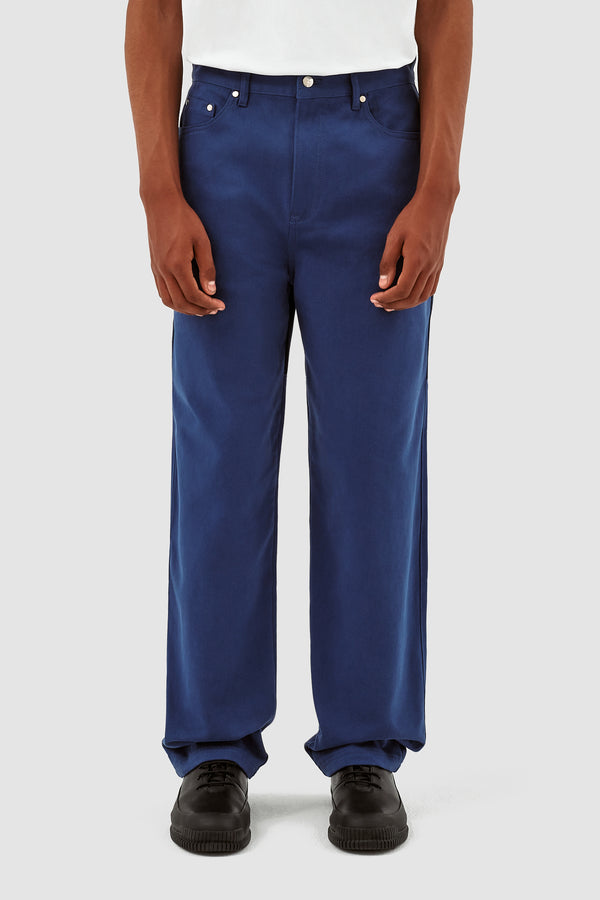 Porter Wool Cotton Pants - Blue