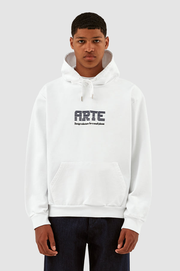 Harris Patch Logo Hoodie - White