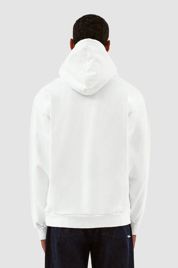 Harris Patch Logo Hoodie - White