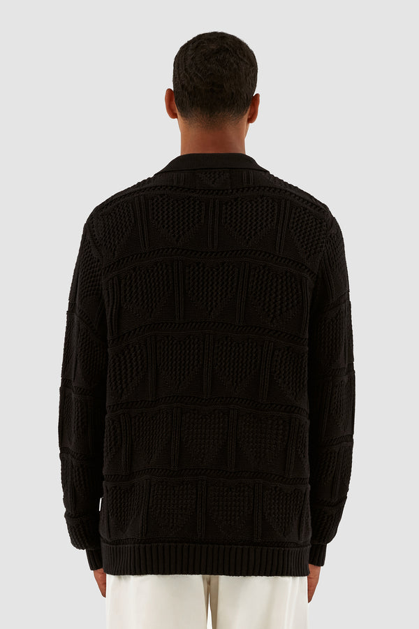 Kyle Croche Cardigan - Black