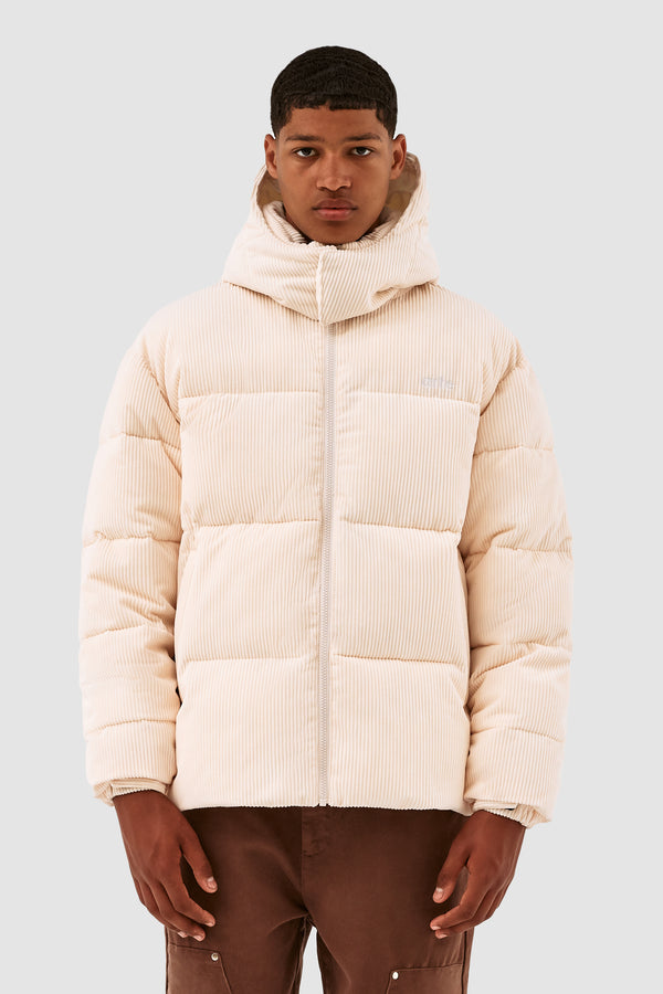 Joey Corduroy Puffer Jacket - Cream