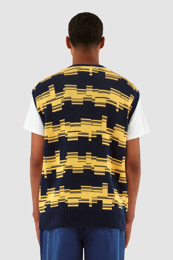 Karl Tertis Knit - Navy/Yellow