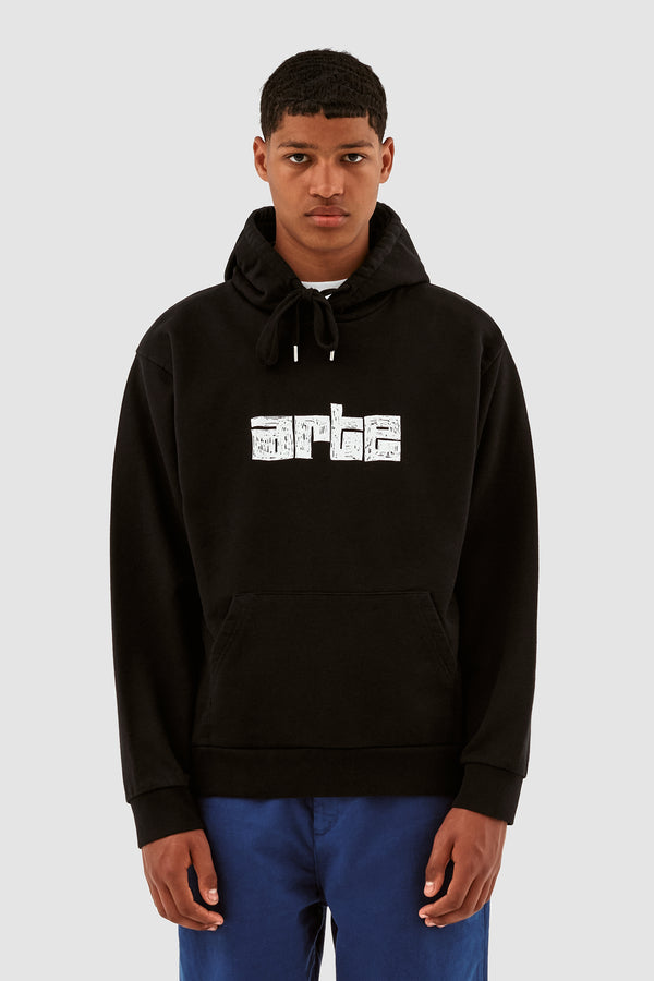 Harris Block Logo Hoodie - Black