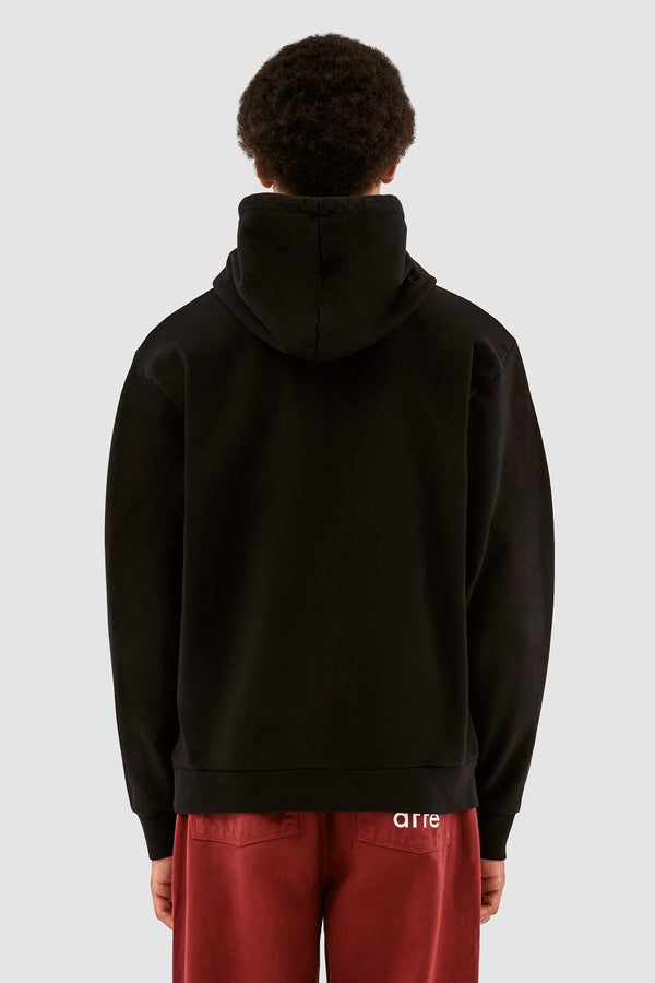 Harris Fade Front Hoodie - Black