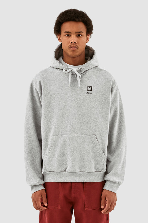 Harris Fade Front Hoodie - Grey