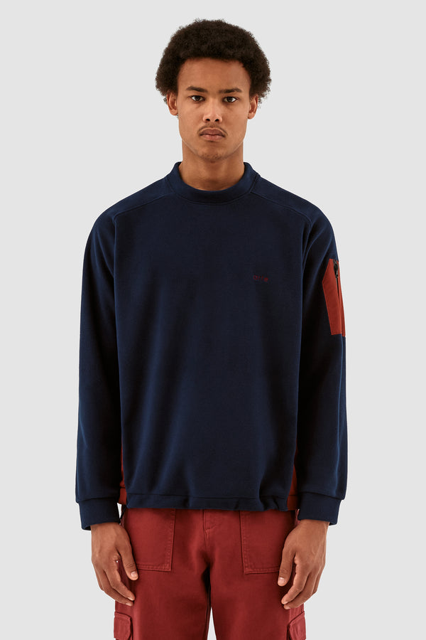 Cooper Crewneck - Navy/Bordeaux