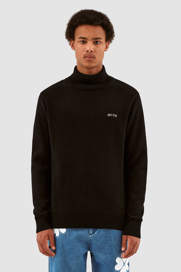 Kole Knit Turtleneck Sweater - Black