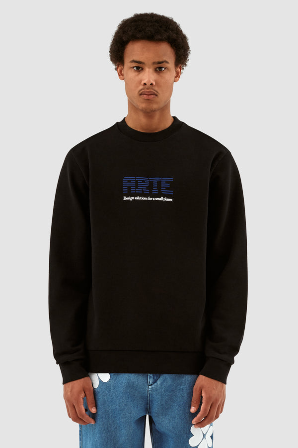 Clarck Block Logo Crewneck - Black