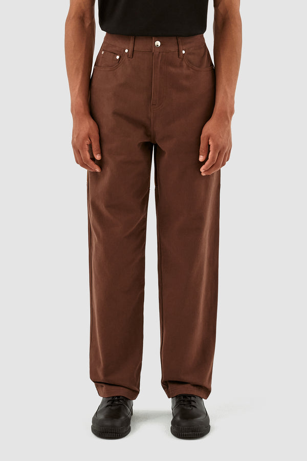 Porter Wool Cotton Pants - Brown