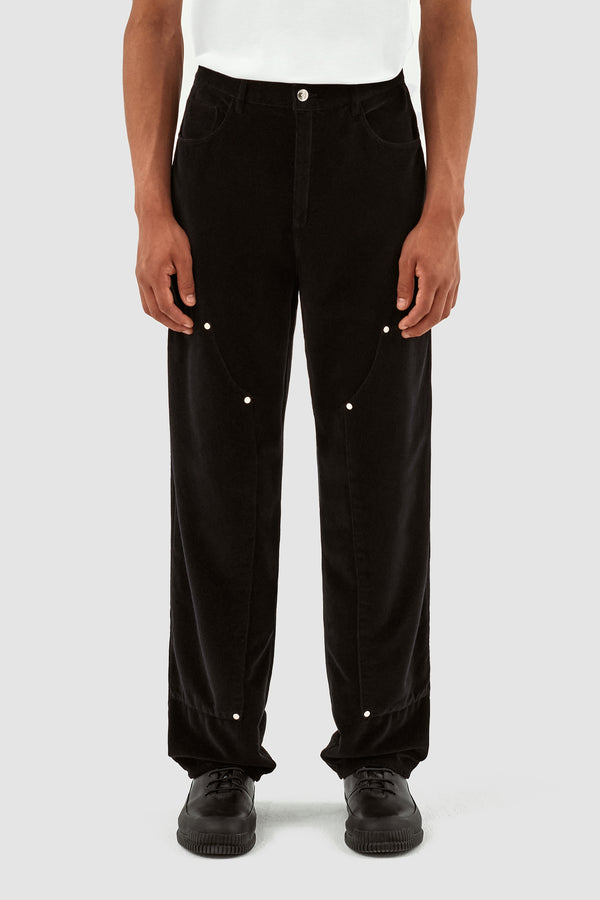 Porter Velvet Pants - Black